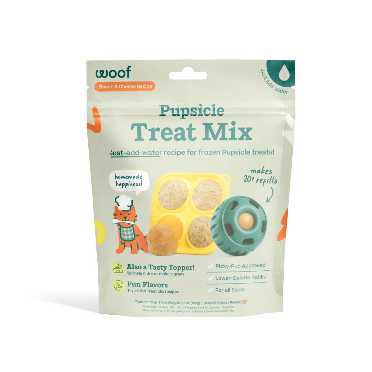 Woof Pupsicle Treat Mix - Bacon & Cheese