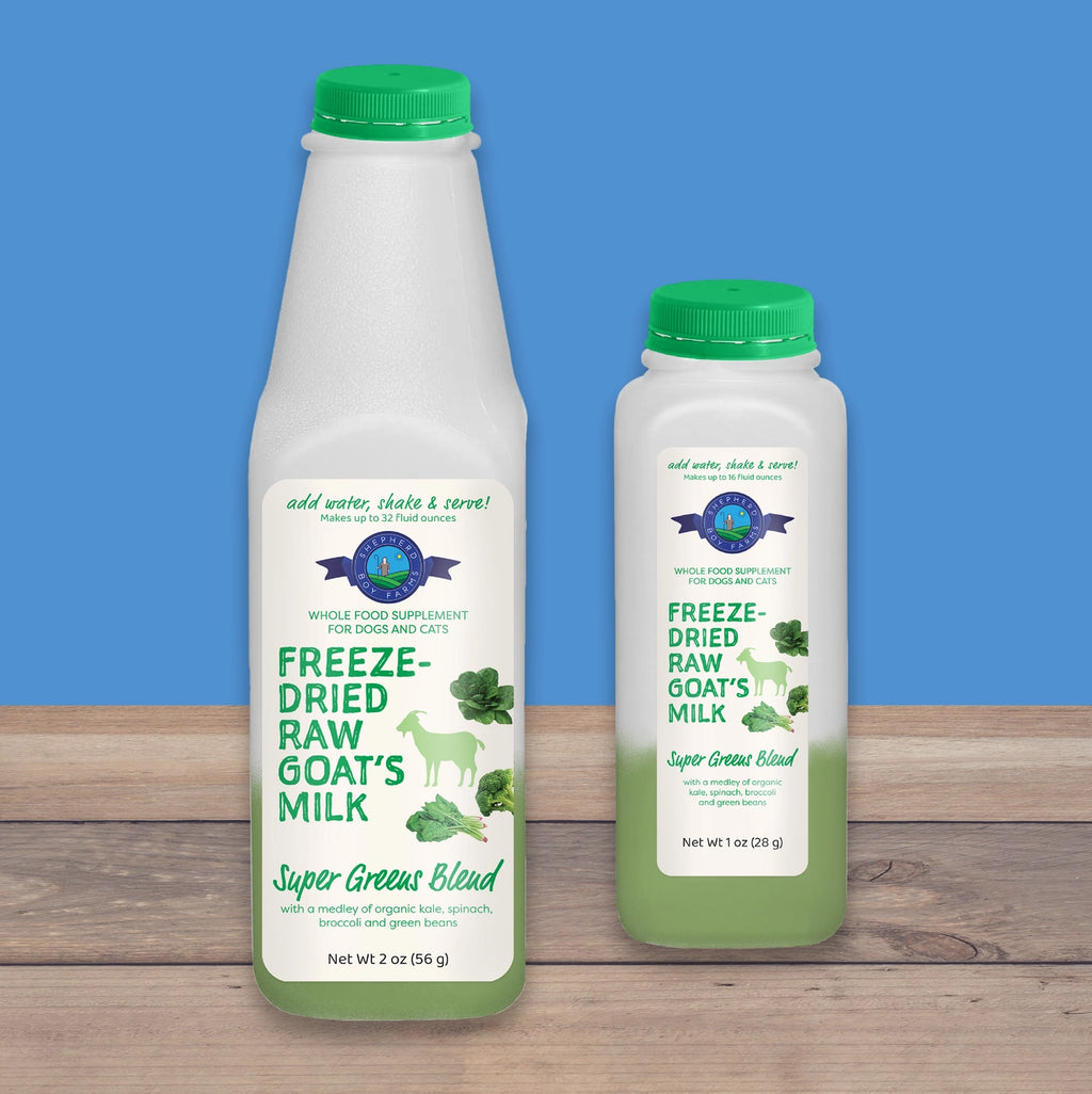 Shepherd Boy Farms Freeze-Dried Raw Goat Milk Topper- Super Greens Blend