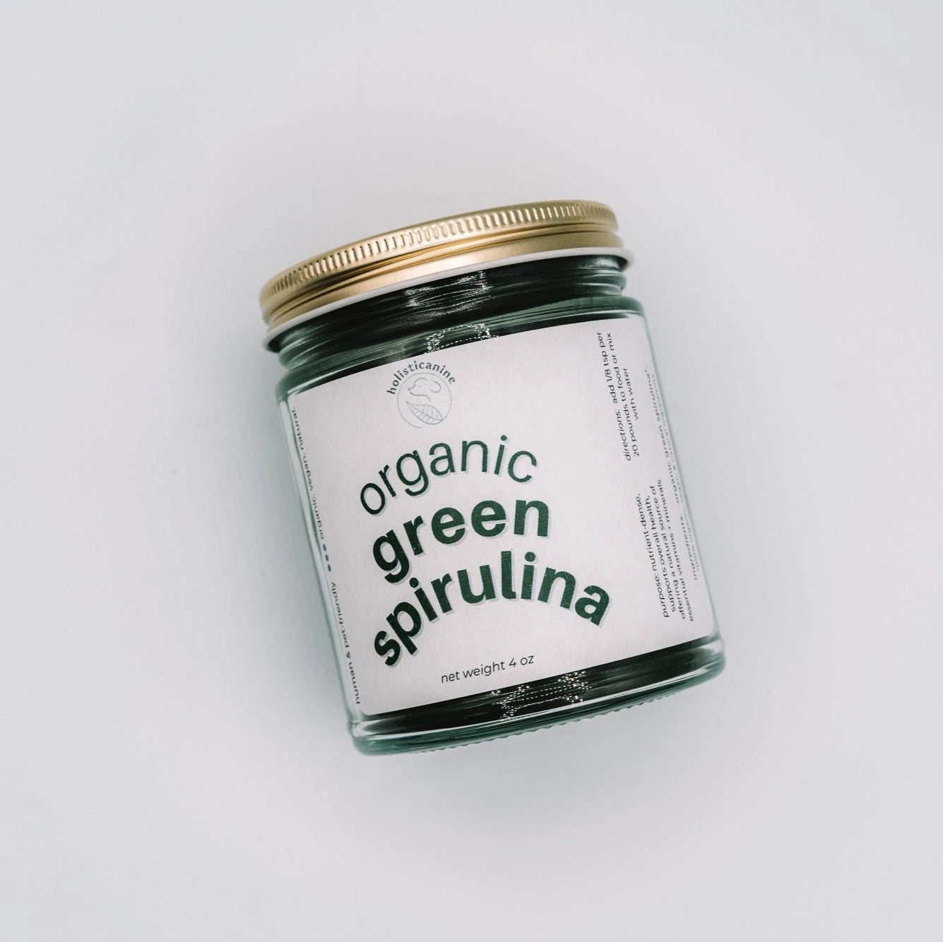 Holisticanine Organic Green Spirulina | Anti-Inflammatory and Antioxidant