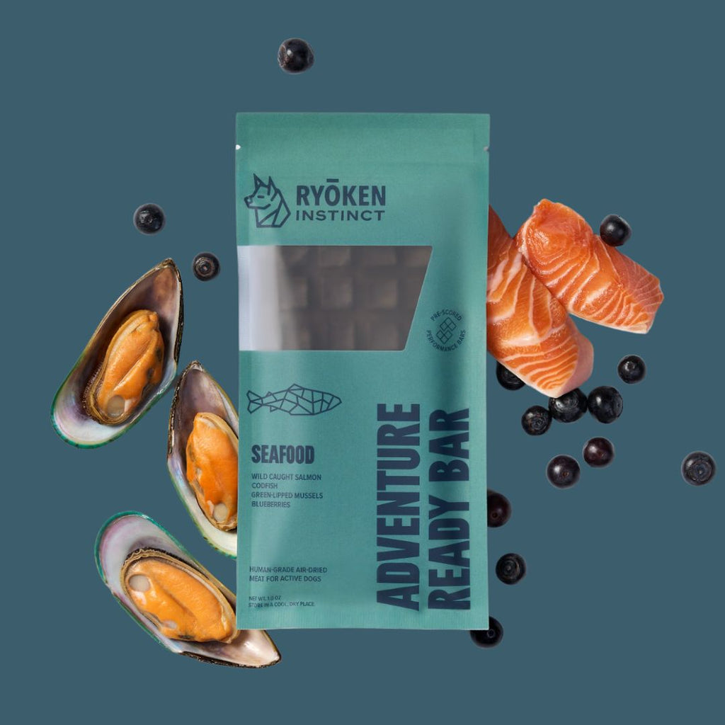 Ryōken Instinct Seafood Treat & Snack Bar For Active Dogs - Energy & Recovery