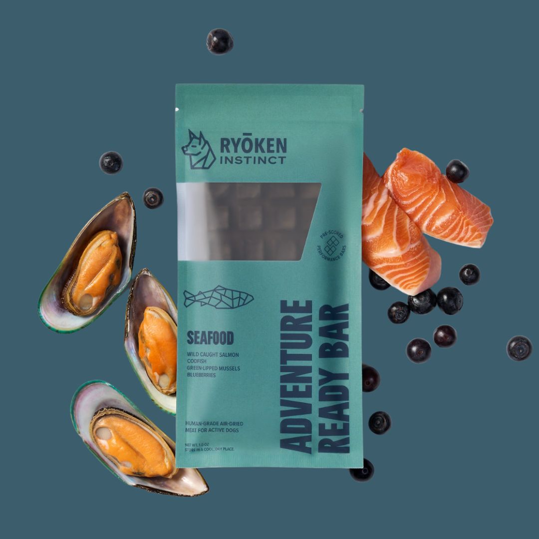 Ryōken Instinct Seafood Treat & Snack Bar For Active Dogs - Energy & Recovery