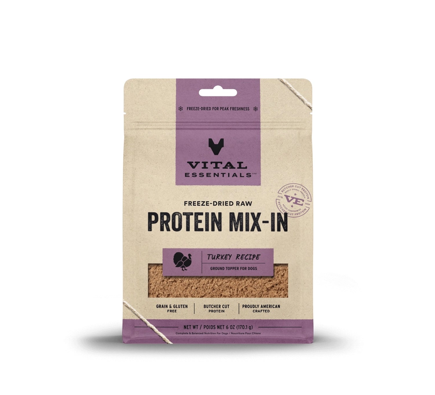 Vital Essentials Turkey Protein Mix-in Ground Topper 6 oz
