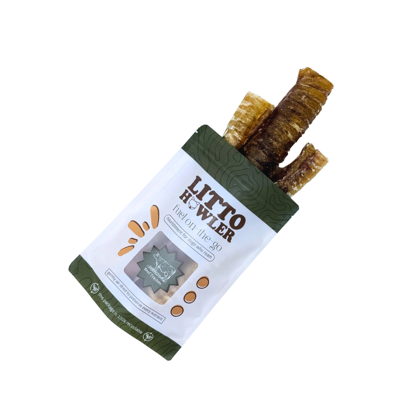 Litto Howler Beef Trachea | 4 Pack | 6 Inches