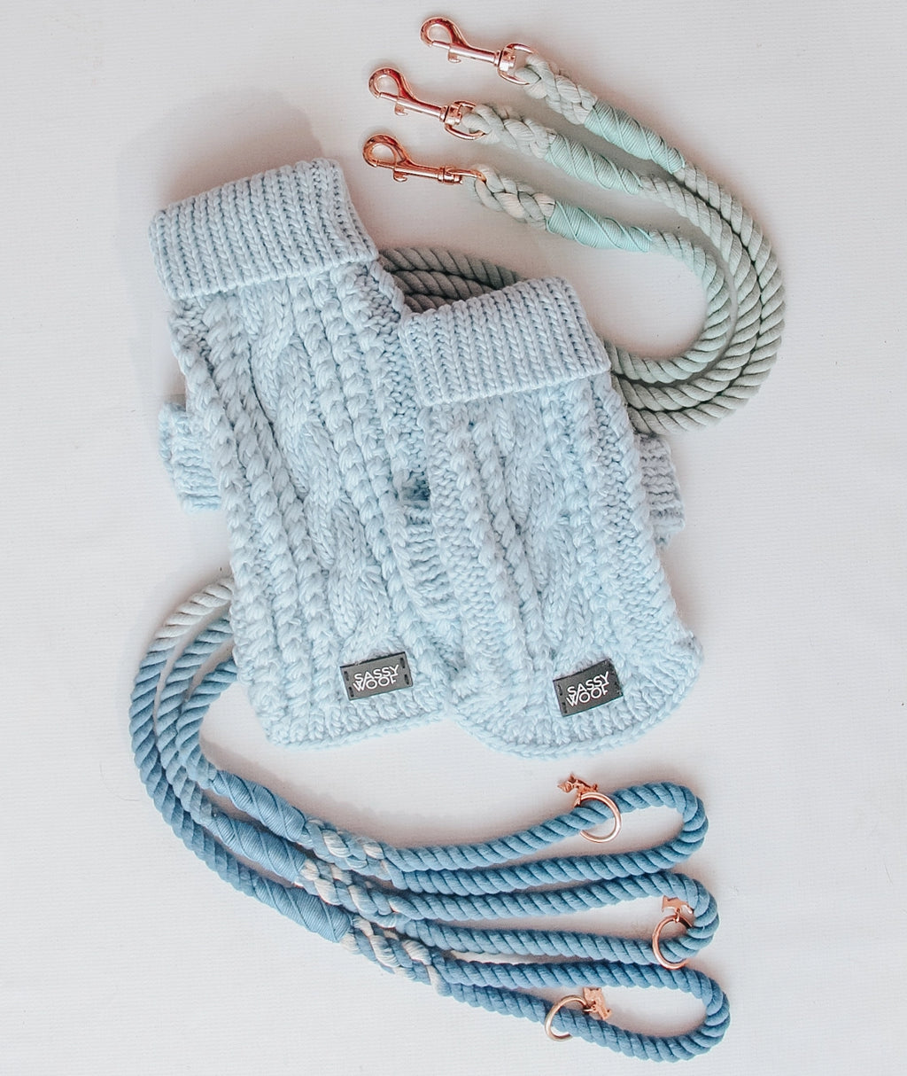 Sassy Woof Dog Cable Knit Sweater