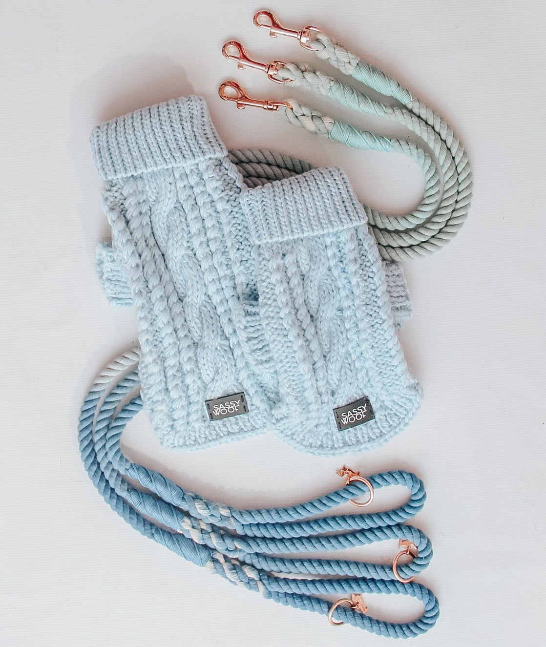 Sassy Woof Dog Cable Knit Sweater