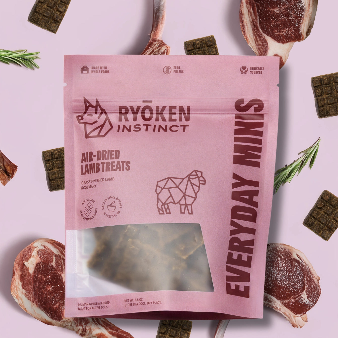 Ryōken Instinct Lamb Mini Training Treats For Dogs