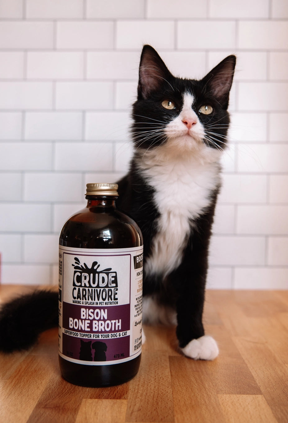 Crude Carnivore Bison Bone Broth For Dogs and Cats