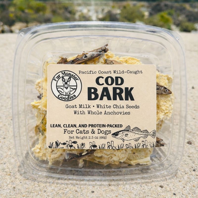 Fur Monster Goodies Wild-Caught Cod Bark: Air Dried Jerky Treat