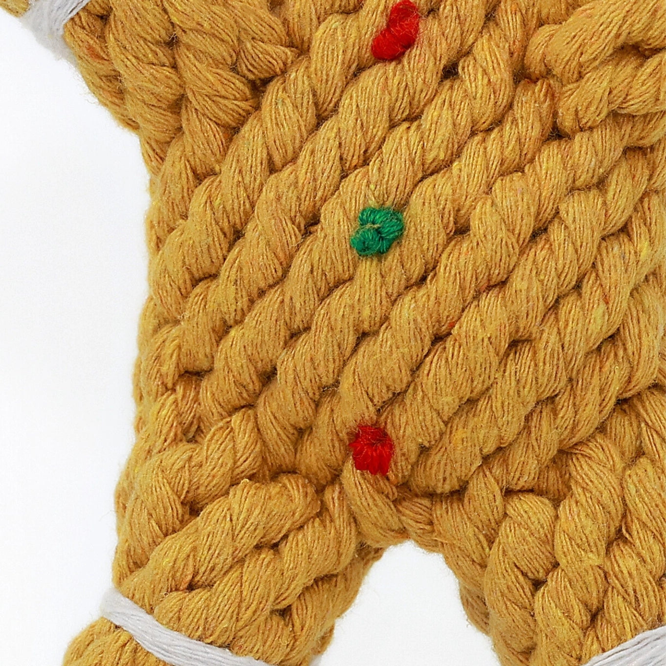 Monli Christmas Gingerman Rope Dog Toy