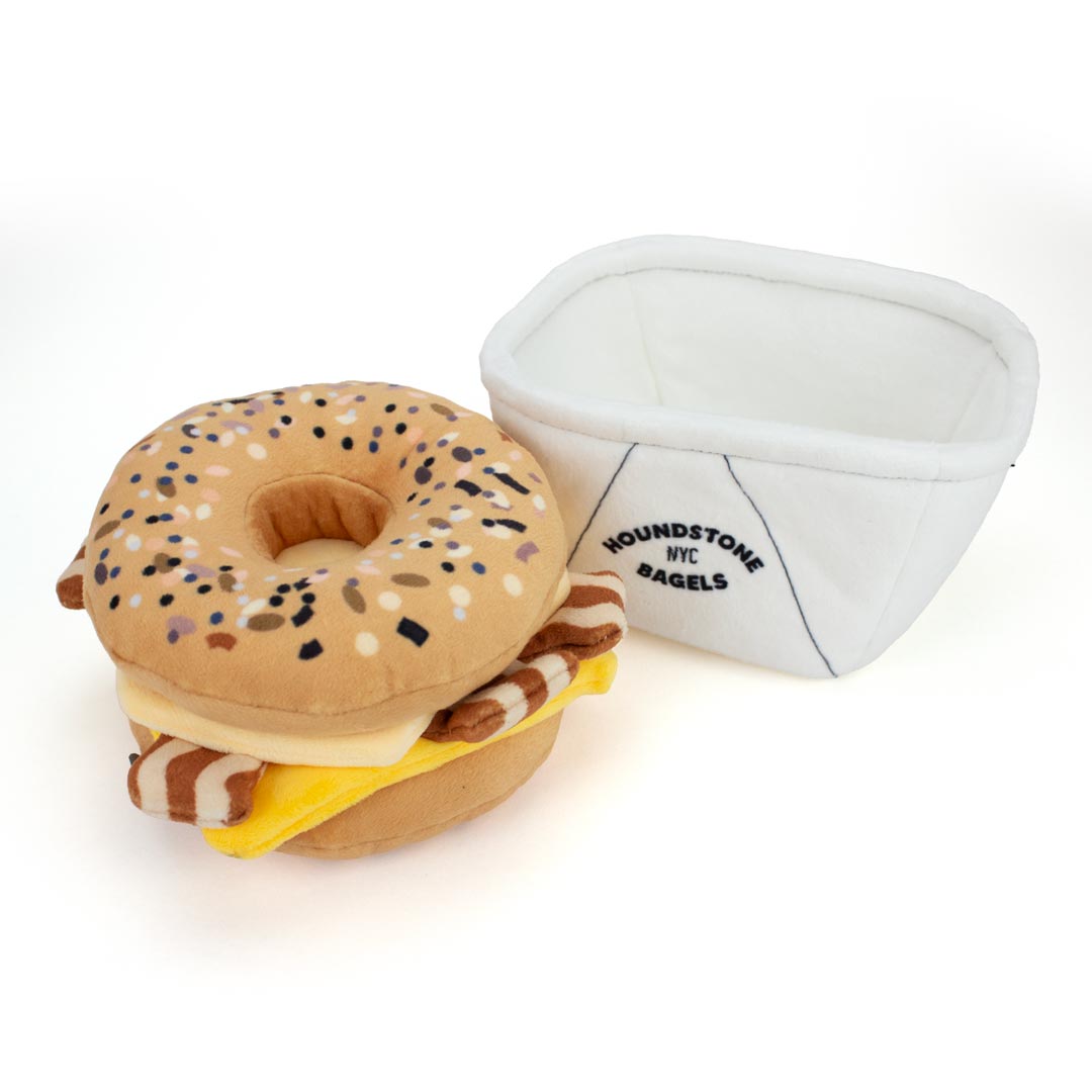 ADC Houndstone Bacon, Egg & Cheese – Durable Plush Dog Toy