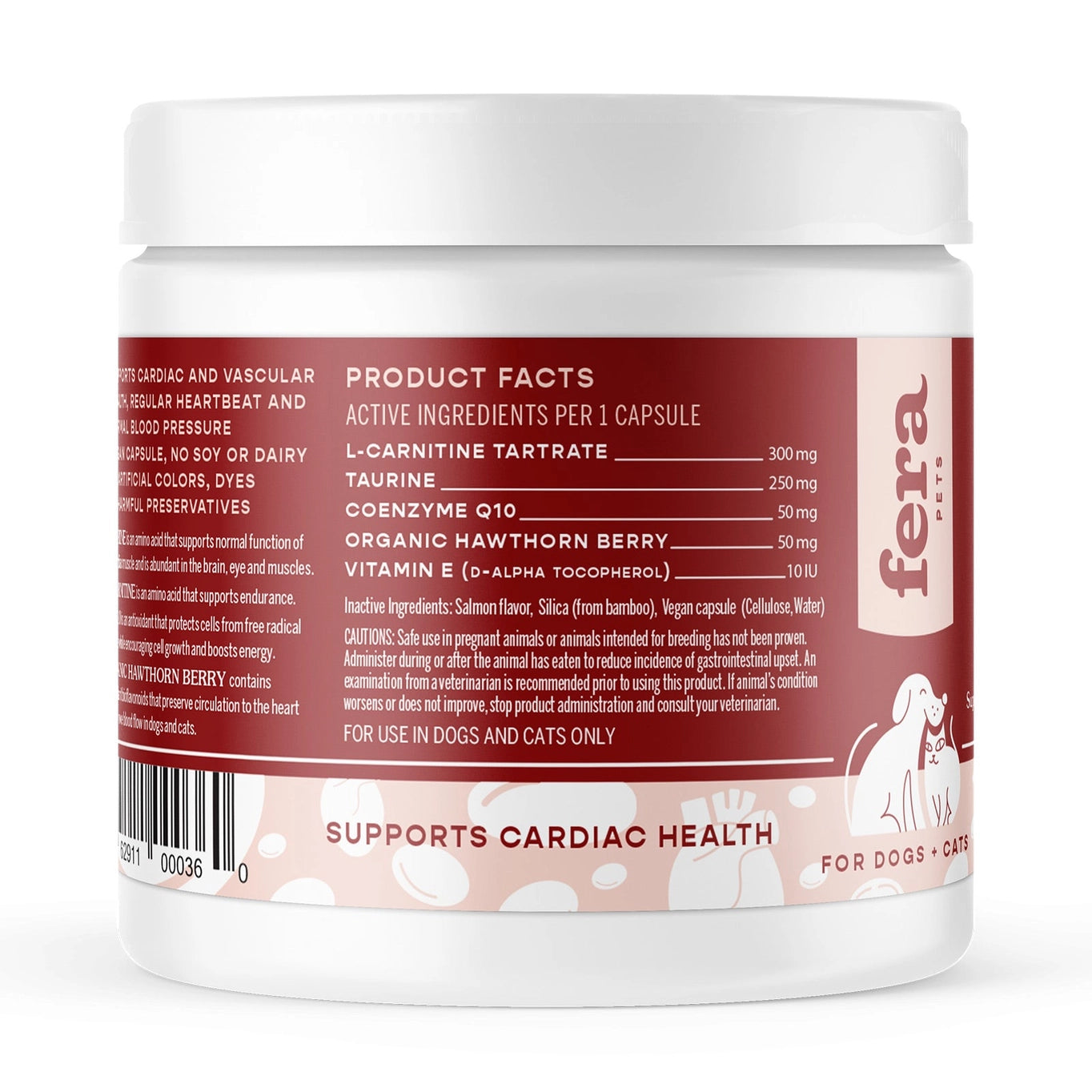 Fera Pets Cardiac Support Supplement For Dogs and Cats