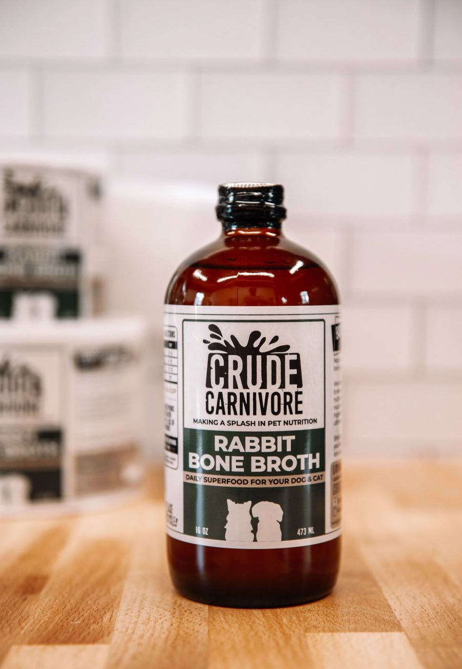 Crude Carnivore Rabbit Bone Broth For Dogs and Cats