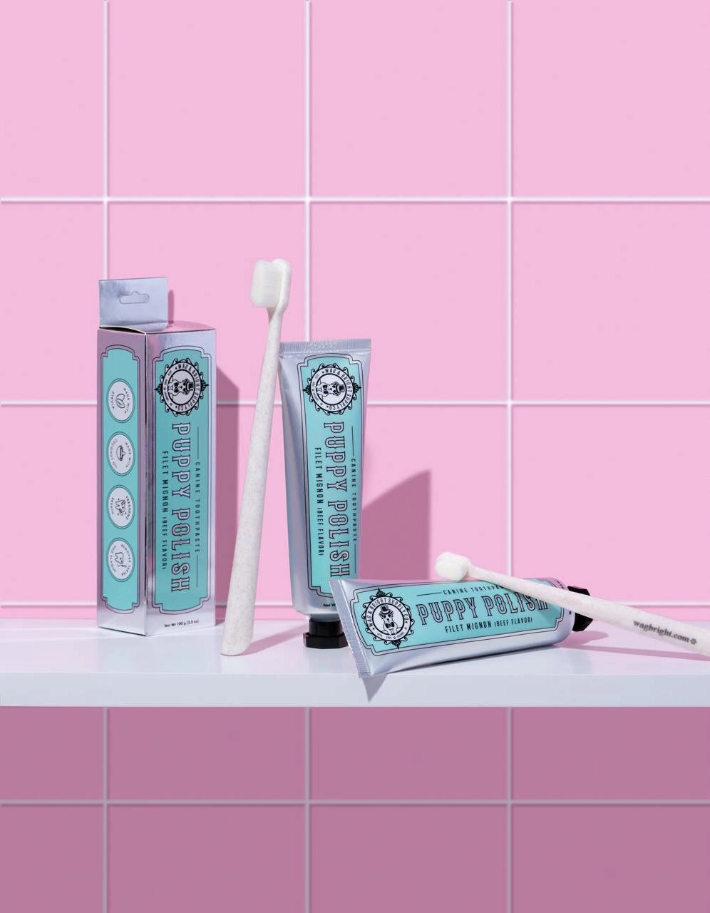 Wag And Bright Puppy Polisher Eco Toothbrush - (Medium)