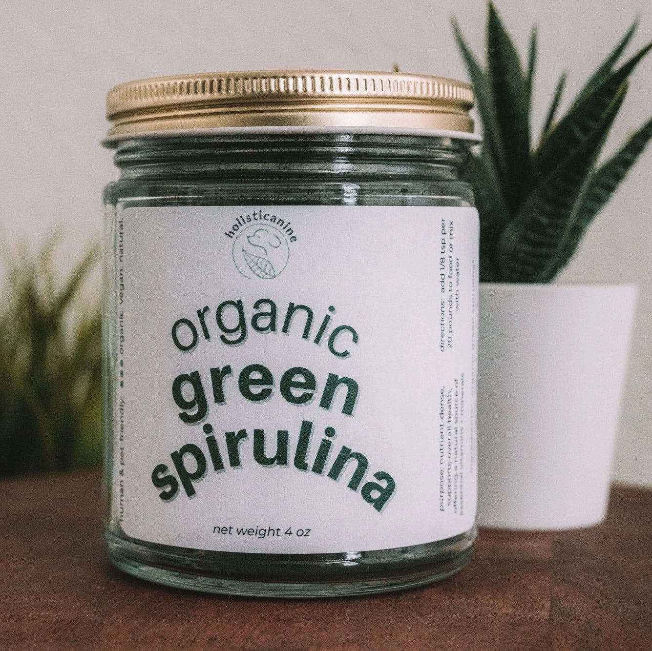 Holisticanine Organic Green Spirulina | Anti-Inflammatory and Antioxidant