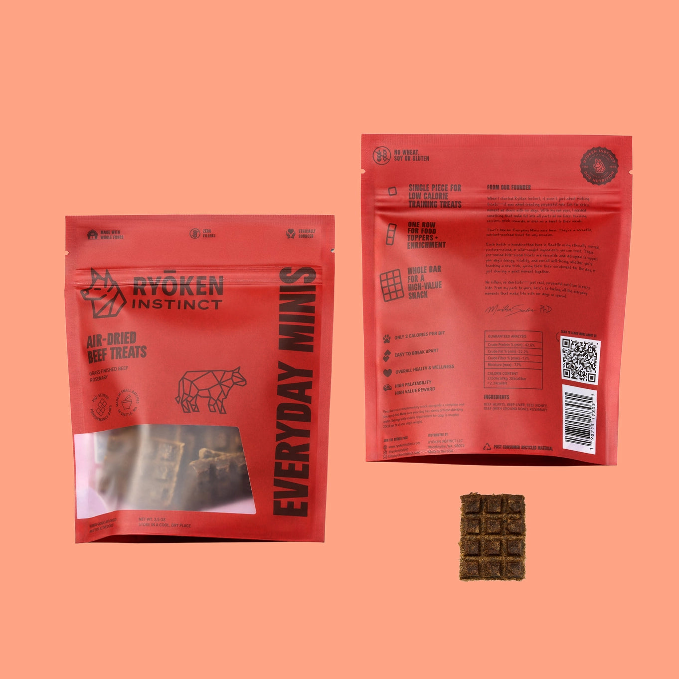 Ryōken Instinct Beef Mini Training Treats For Dogs