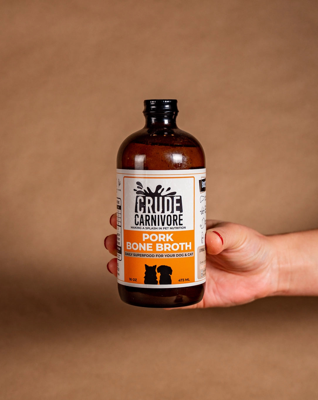 Crude Carnivore Pork Bone Broth For Dogs and Cats