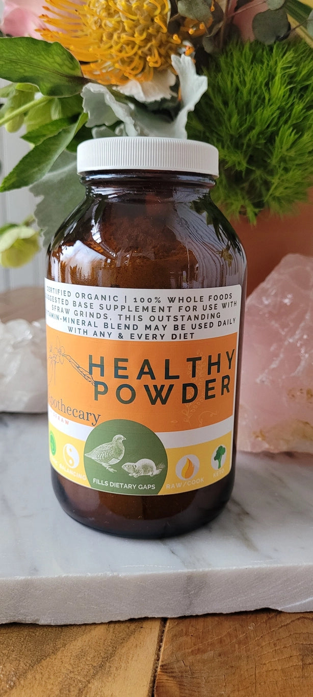 Apothecary By SFRAW Healthy Powder, 500CC Glass Jar