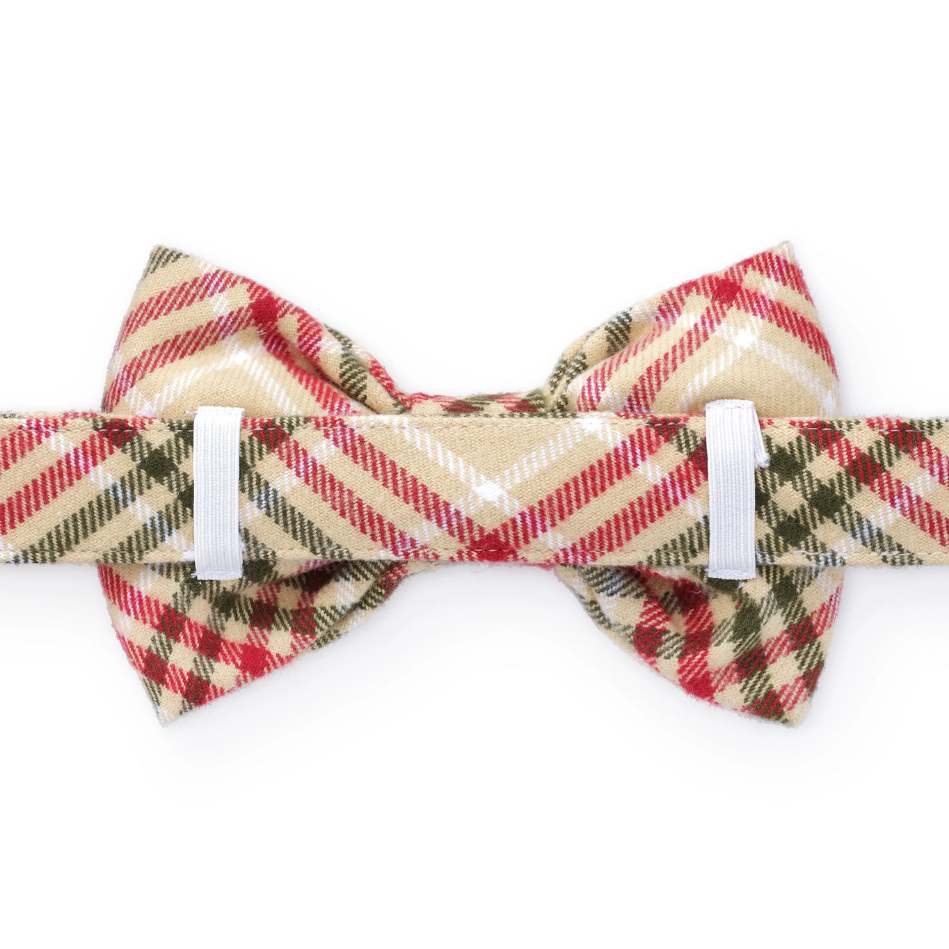 The Foggy Dog Eggnog Plaid Flannel Holiday Bow Tie