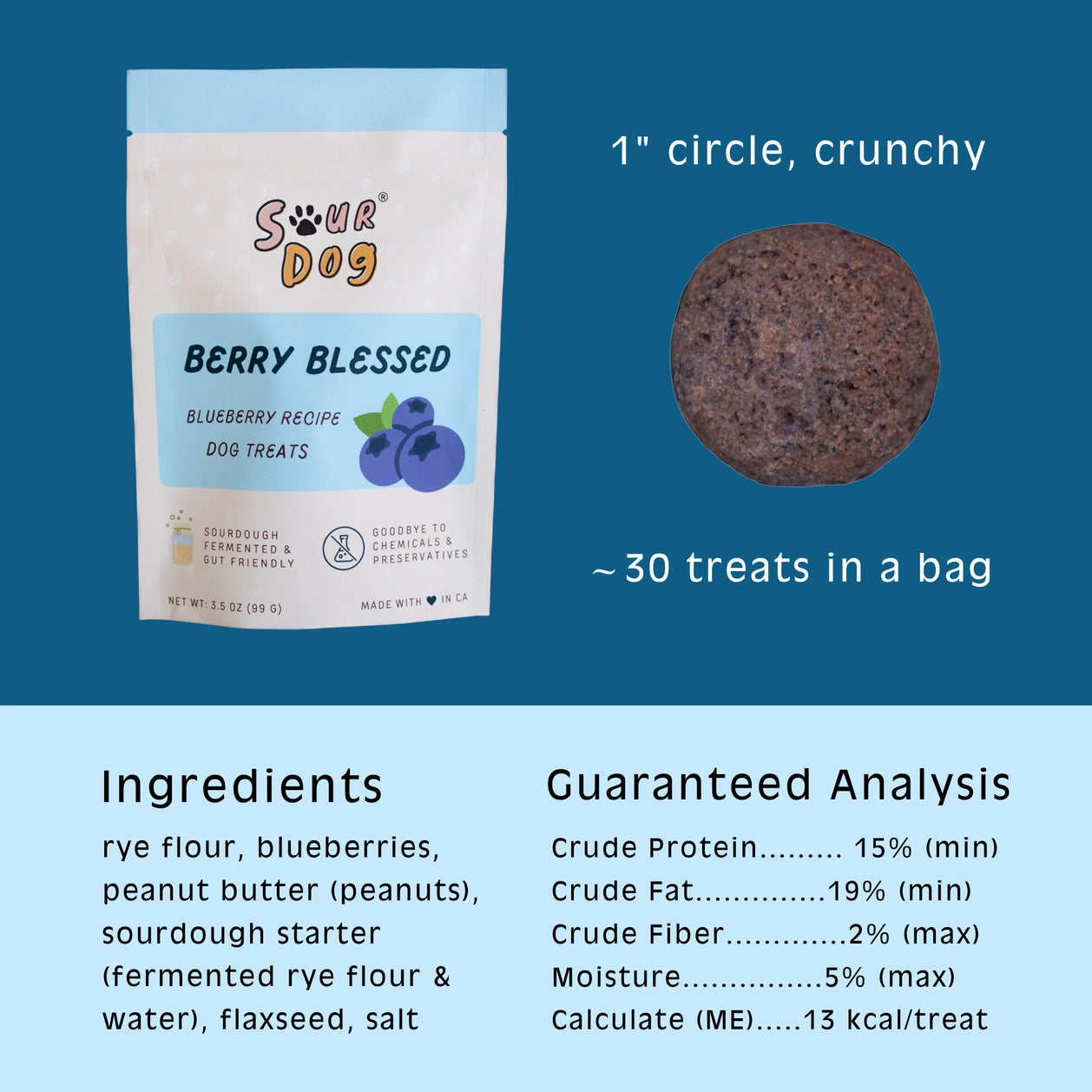 Sour Dog Berry Blessed - Blueberry Sourdough Dog Treats