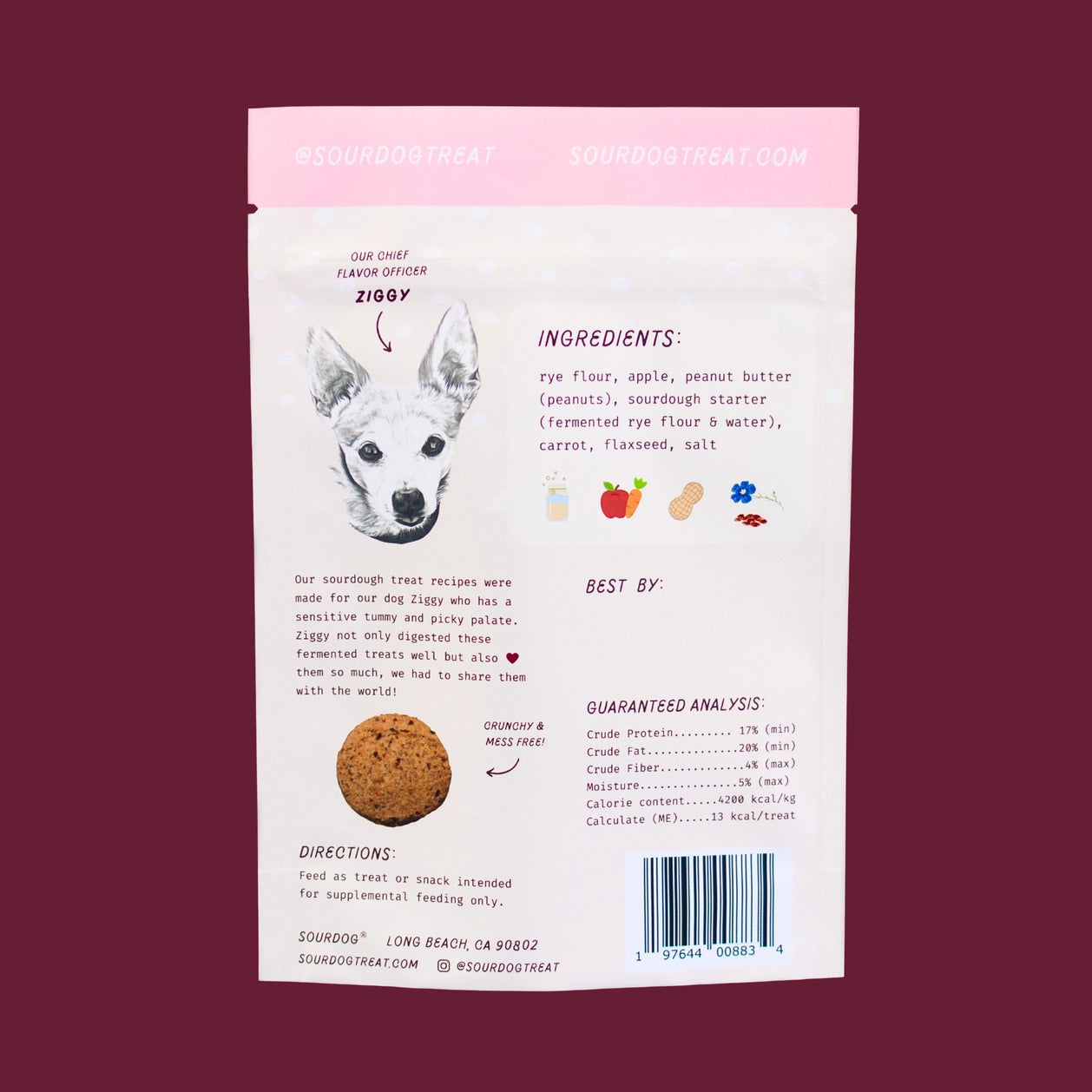 Sour Dog Crunch Munch - Apple & Carrot Sourdough Dog Treats