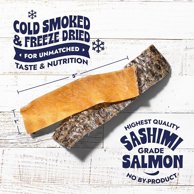 Finfare Freeze Dried Salmon Skins For Dogs & Cats