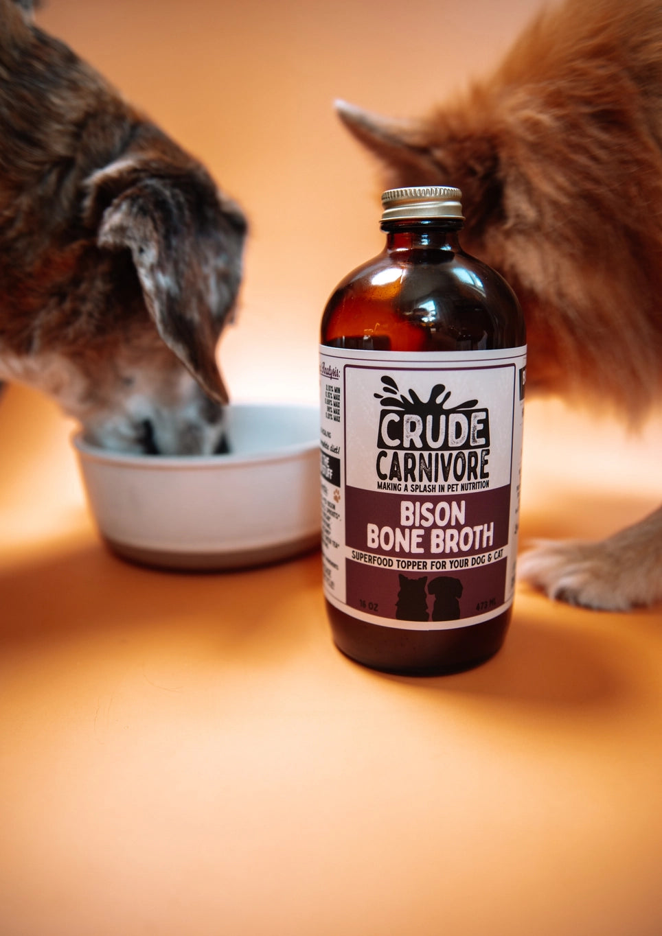 Crude Carnivore Bison Bone Broth For Dogs and Cats