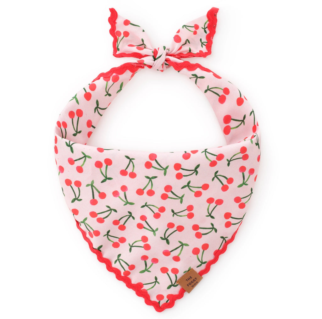 The Foggy Dog Cherry Jubilee Dog Bandana