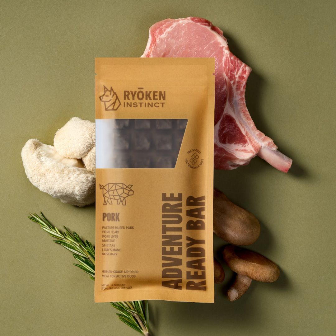 Ryōken Instinct Pork Treat & Snack Bar For Active Dogs - Energy & Recovery