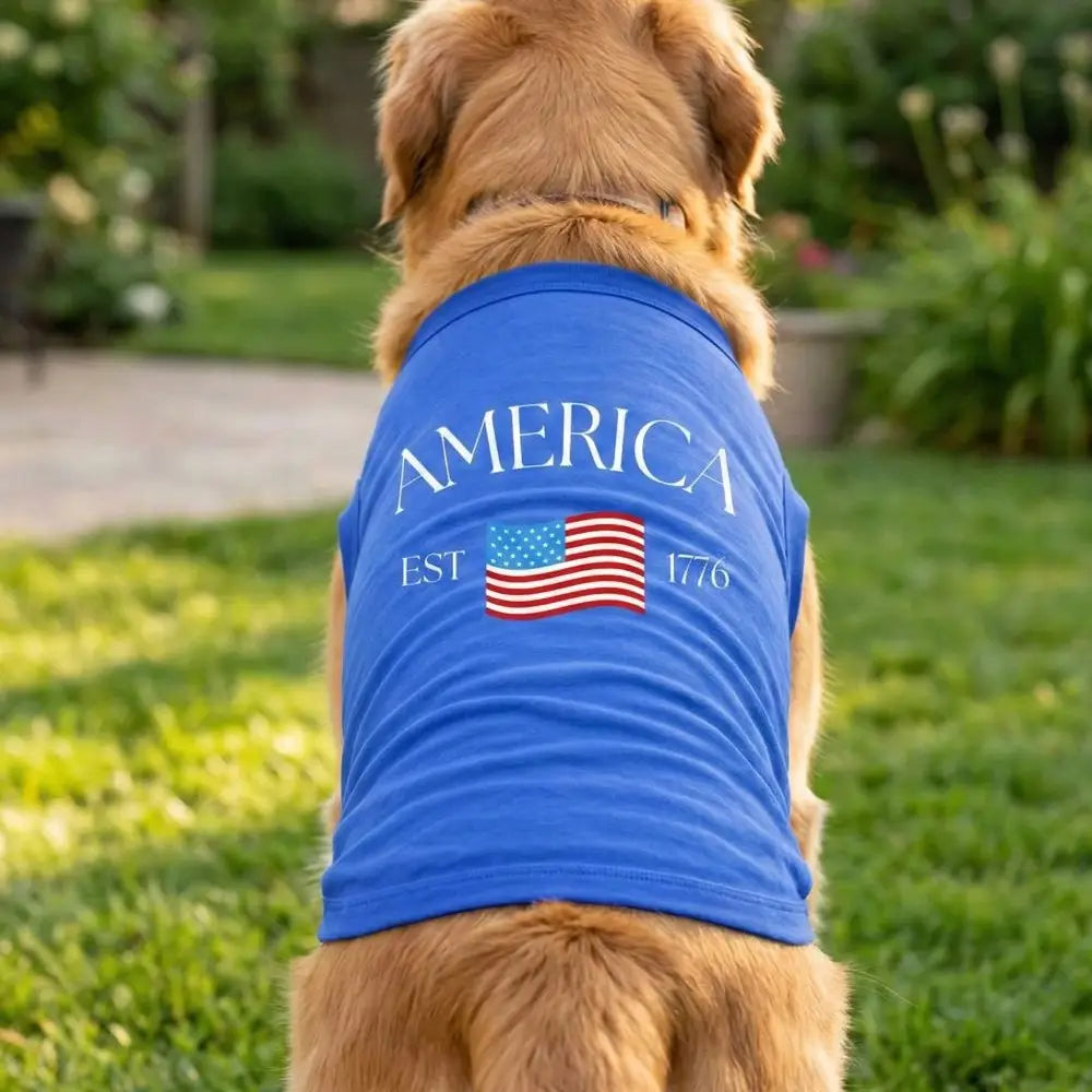 Doggie Design America Dog Shirt - Blue