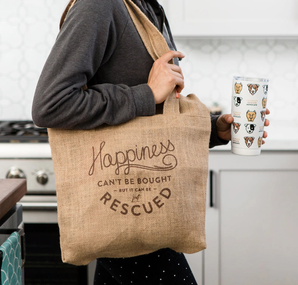 Grounds And Hounds Key To Happiness Market Tote Bag