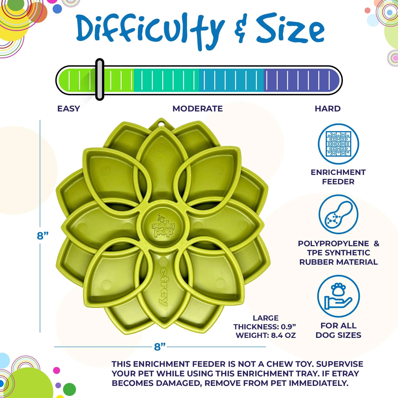 Sodapup Mandala Design Enrichment Tray For Dogs