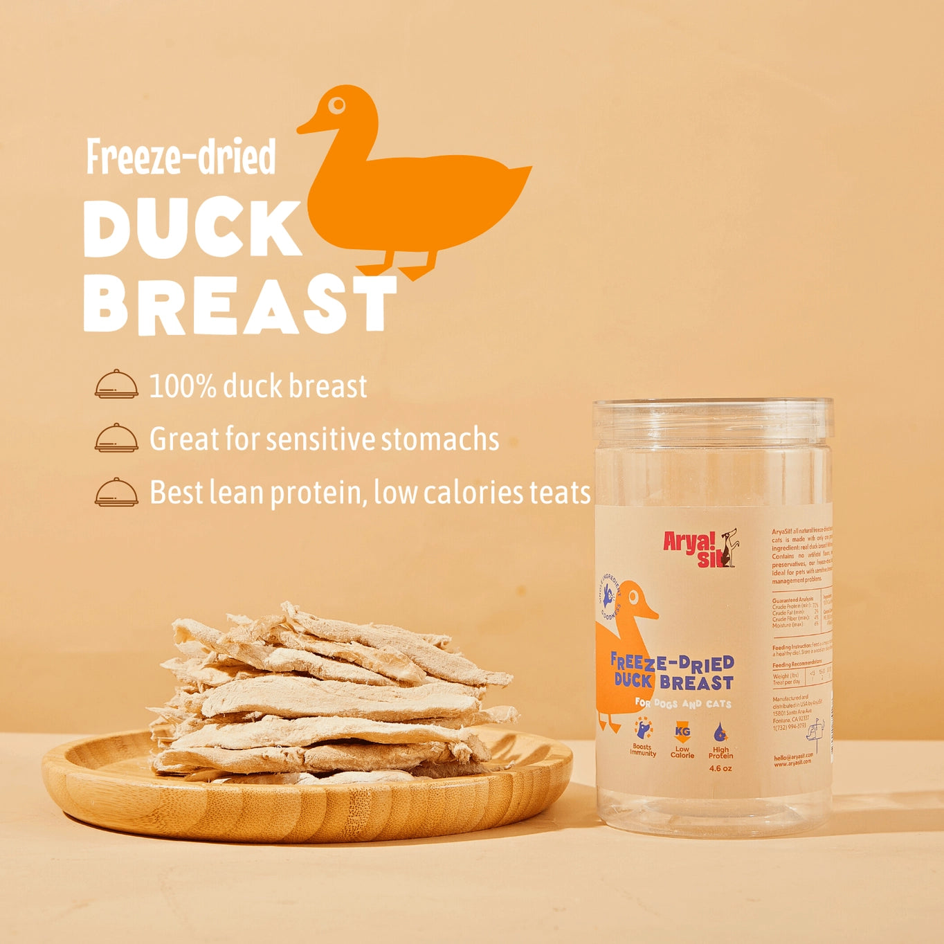 Arya Sit! Freeze Dried Duck Breast