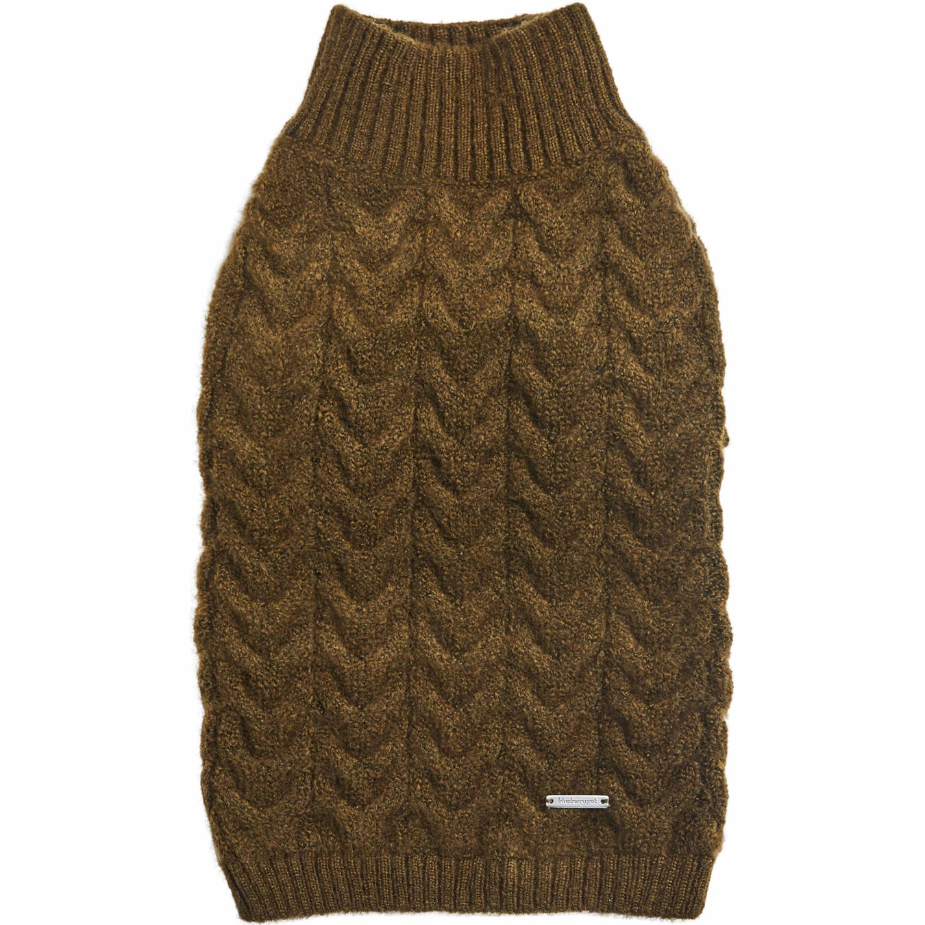 Fuzzy Textured Turtle Neck Knit Sweater