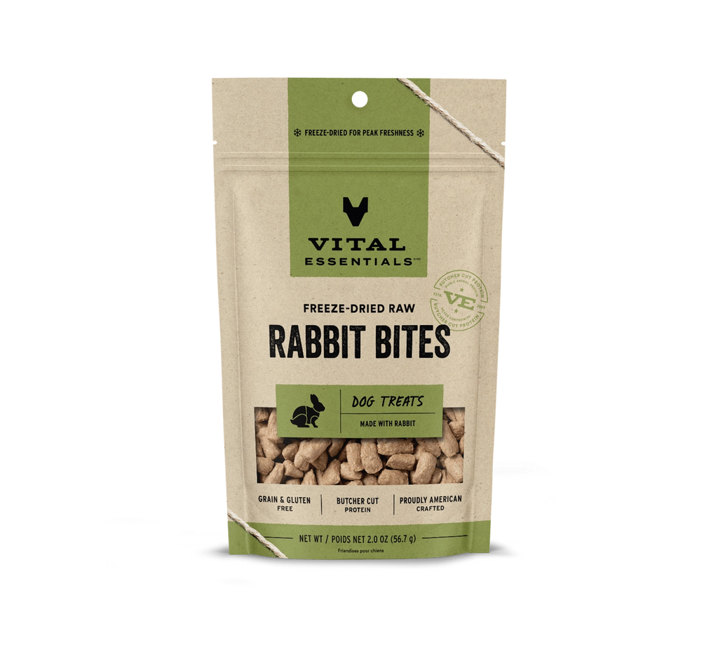 Vital Essentials Rabbit Bites Dog Treats 2 oz