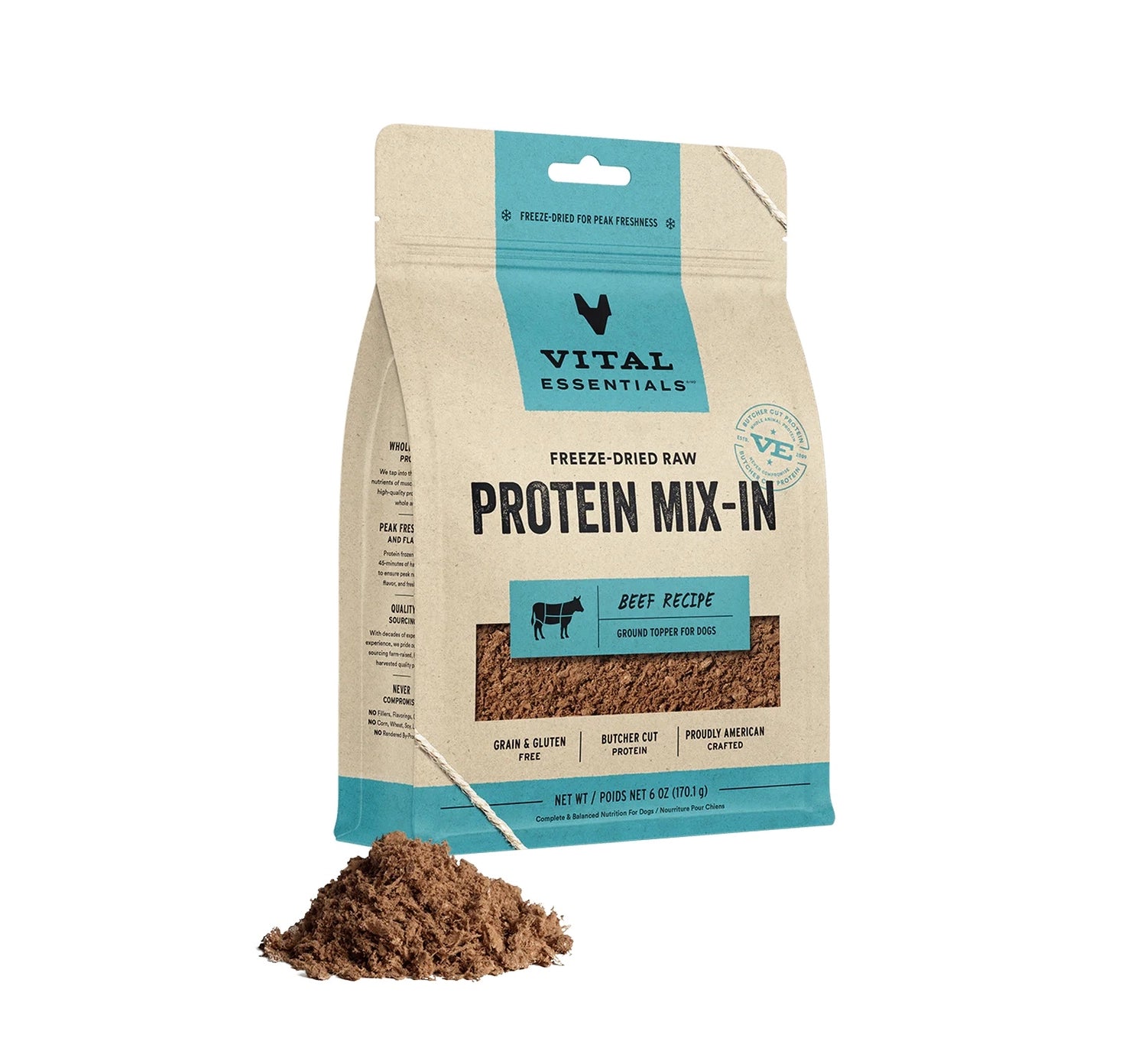 Vital Essentials Beef Protein Mix-in Ground Topper 6 oz