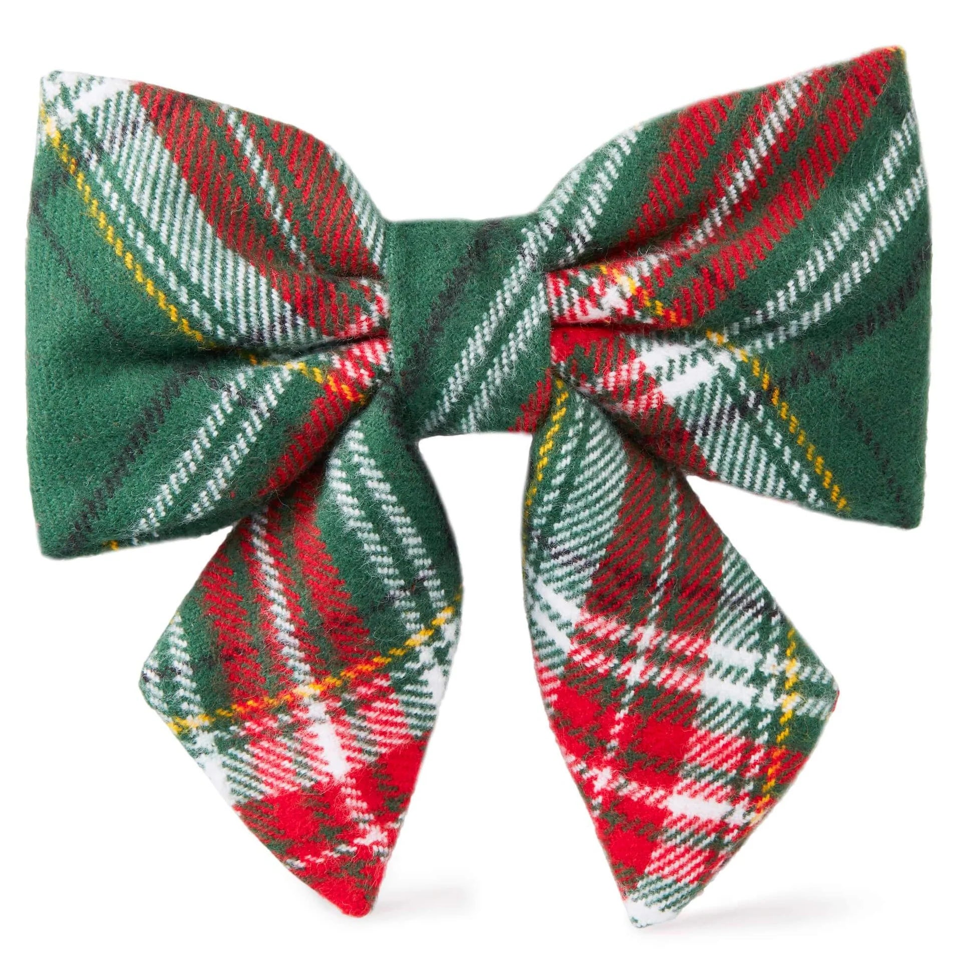 The Foggy Dog Holly Jolly Plaid Flannel Lady Dog Bow