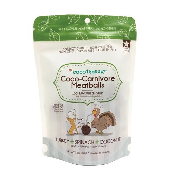 Coco Therapy Coco-Carnivore Meatballs – Turkey + Spinach + Coconut