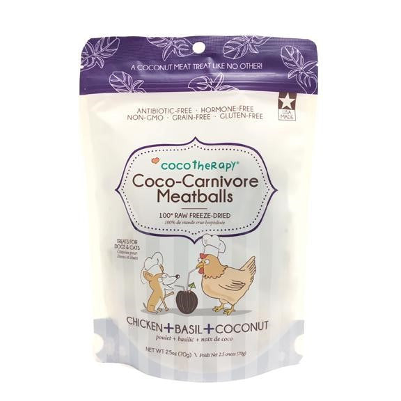 Coco Therapy Coco-Carnivore Meatballs – Chicken + Basil + Coconut