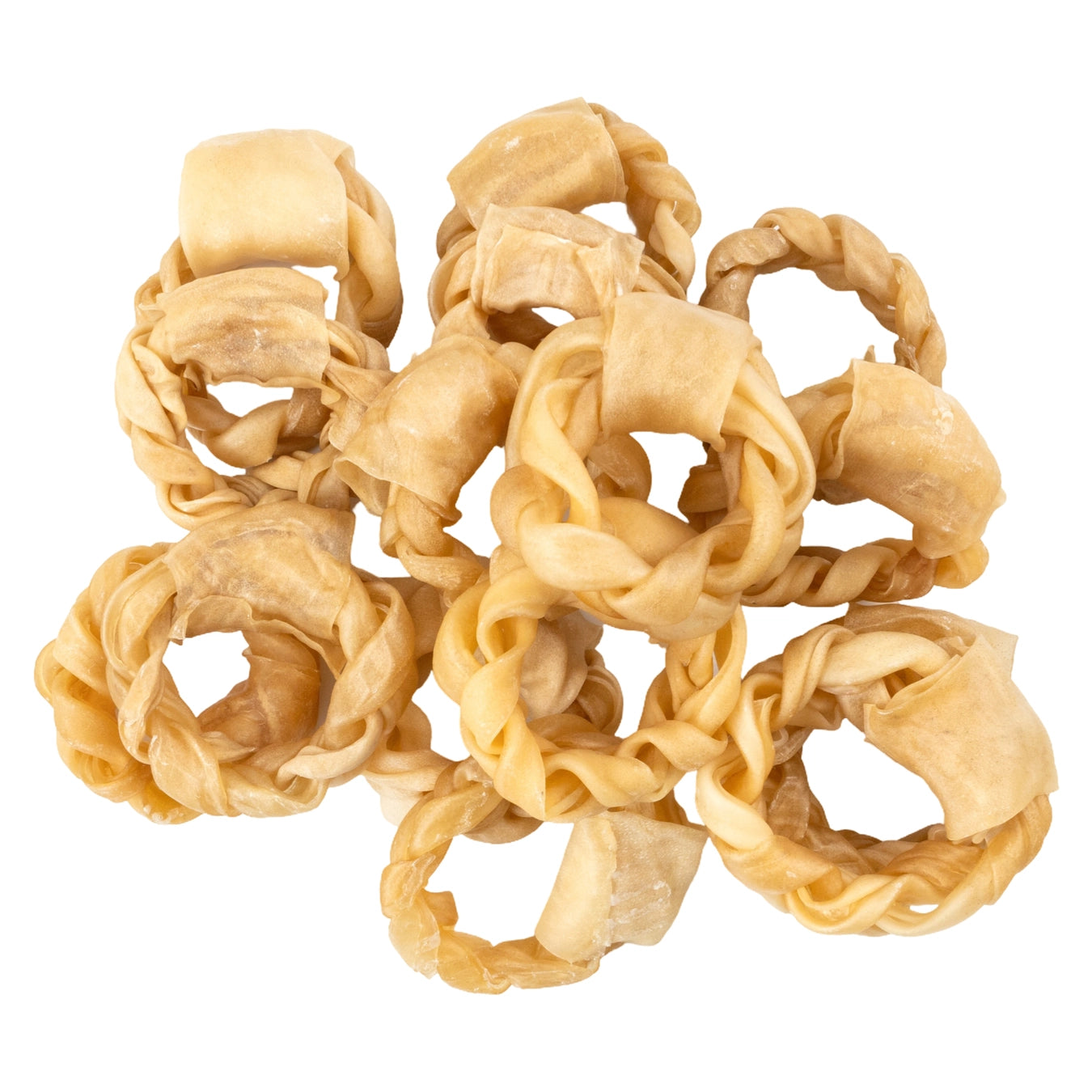 4” Puff Braided Collagen Ring – Natural Dog Chew