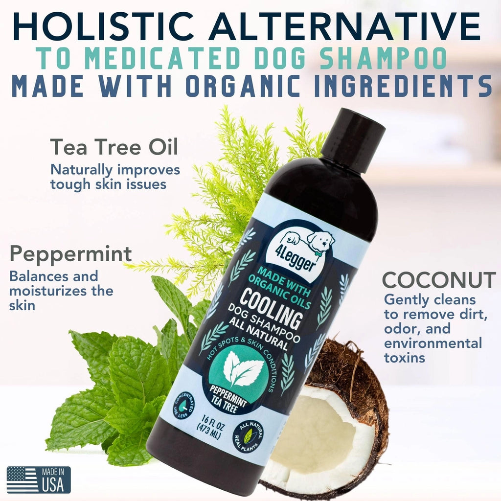 4-Legger Cooling Organic Tea Tree Oil Dog Shampoo For Itchy Skin