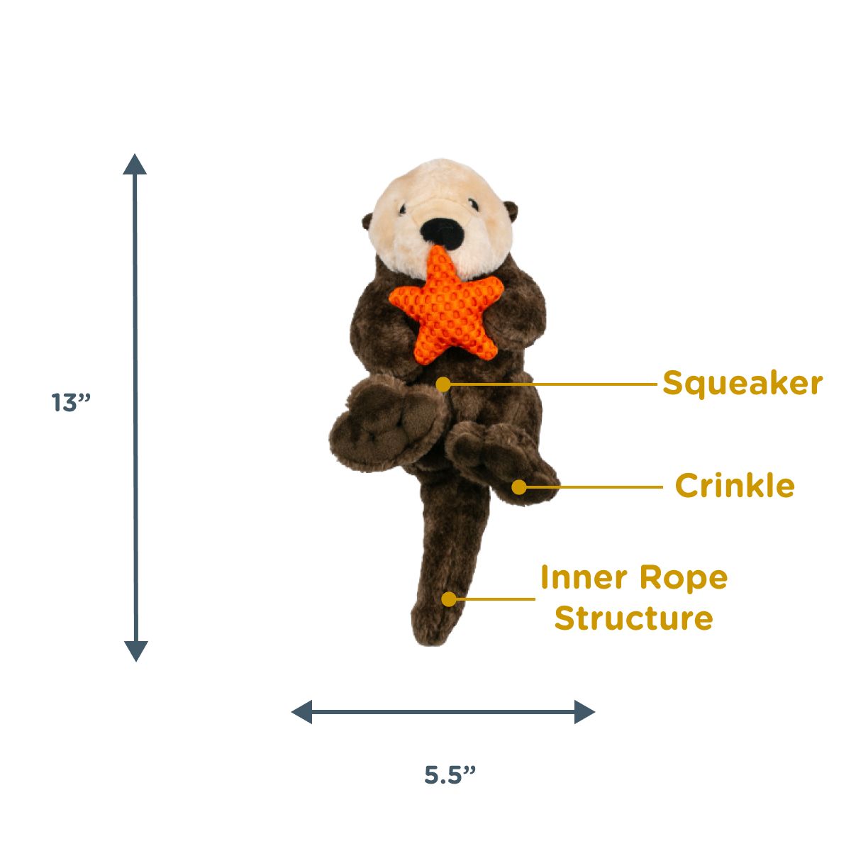 Tall Tails Otter Rope Plush Toy
