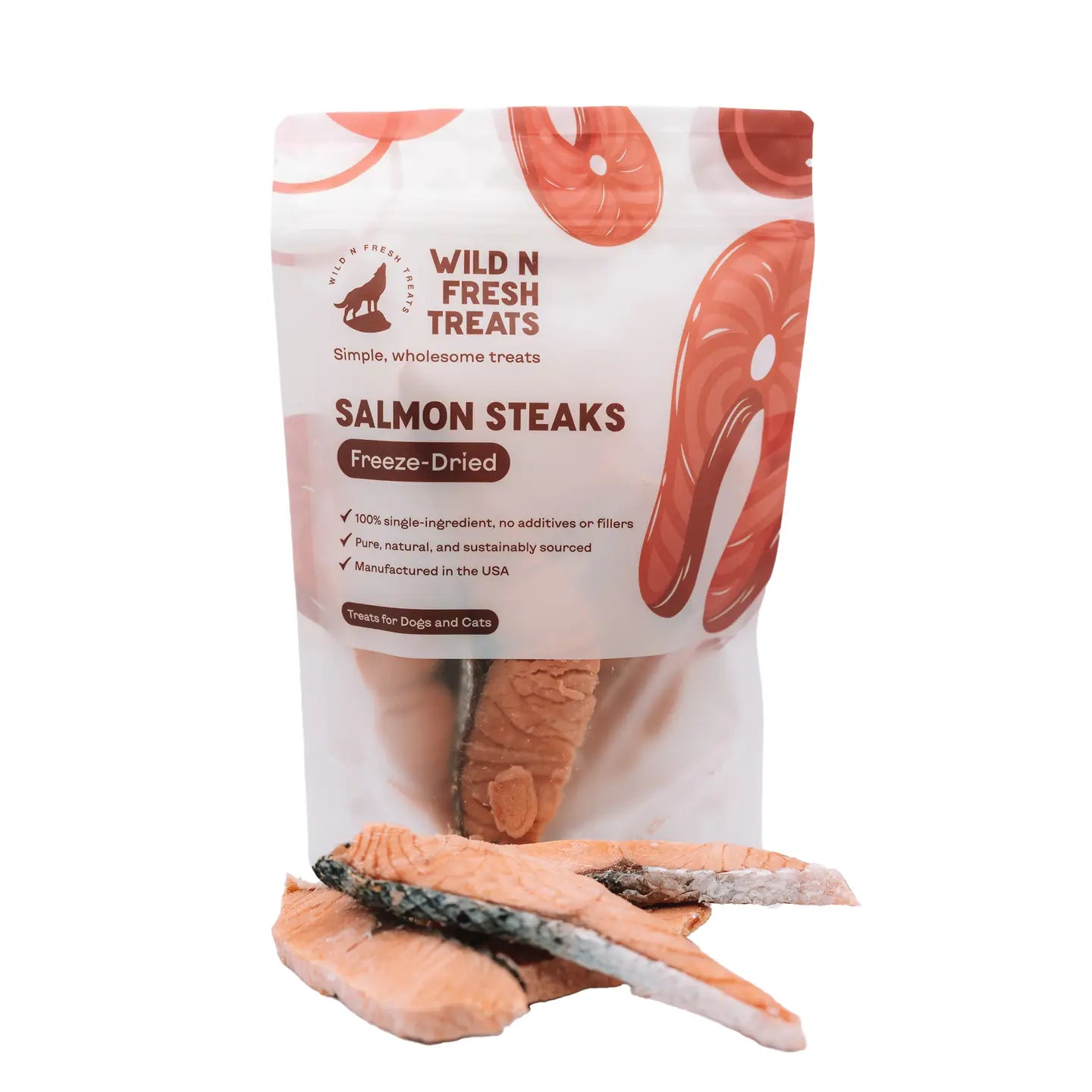 Wild n Fresh Treats Freeze-Dried Salmon Steaks