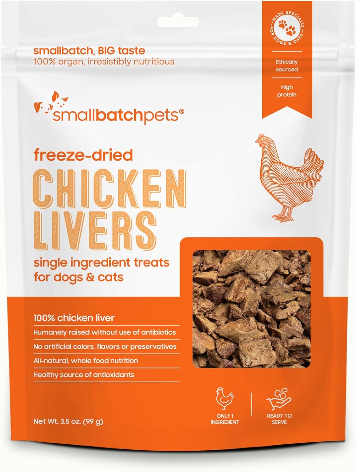 Smallbatchpets Freeze Dried Chicken Livers